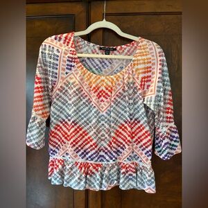 Zac & Rachel Multicolor Geometric Blouse